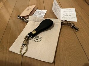  Il Bisonte key holder belt loop key ring leather black IL BISONTE