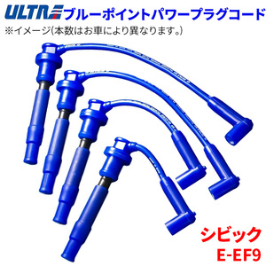 シビック E-EF9 ホンダ プラグコード ブルーポイントパワープラグコード 2428-40 パワープラグコード 永井電子