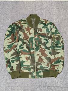陸自自衛隊　熊笹迷彩　リバーシブルジャンバー　MA１　JSDF　Old Uniform Jacket