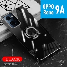 OPPO Reno 9A スケルトン リング スマホケース ブラック(ゆうパケ)_画像1