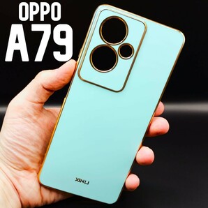 OPPO A79 5G パステルカラー スマホケース ミントグリーン(ゆうパケ)の画像1