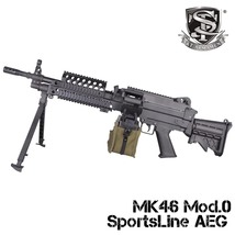 【今ならバイオBB弾＆M4マガジン付き！】S&T MK46 Mod.0 BK スポーツライン電動ガン ※無刻印【180日間安心保証つき】_画像1