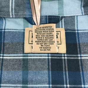 L.L.Bean 半袖シャツ チェック 青 ブルー系 US古着 LLBeanの画像5