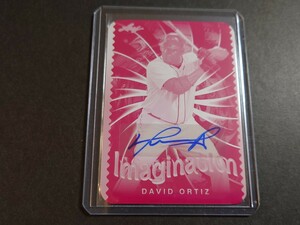 【2023 Leaf Vivid Baseball】DAVID ORTIZ 1枚限定直筆サインカード Magenta Plate 1/1 ONEofONE