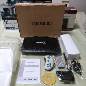 再値下【箱開封のみ】GKNUO/バッテリー内臓10.1インチポータブルDVDプレーヤーGKN-101