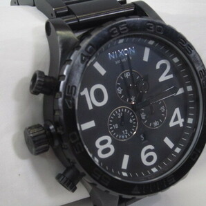 ☆格安売切☆NIXON ニクソン THE 51-30 CHRONO ALL BLACK クロノグラフ クオーツ 腕時計 メンズ ビッグフェイス 300m防水 黒 ブラックの画像3