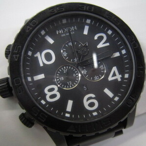 ☆格安売切☆NIXON ニクソン THE 51-30 CHRONO ALL BLACK クロノグラフ クオーツ 腕時計 メンズ ビッグフェイス 300m防水 黒 ブラックの画像5