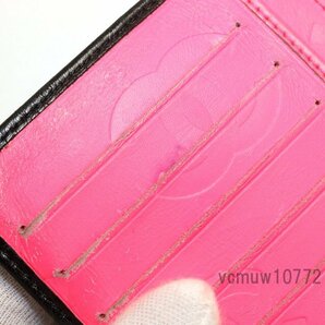 希少美中古■CHANEL 10番台 カンボンライン SV金具 レザー 2つ折り長財布 シャネル■0404uc1302-10Kの画像9