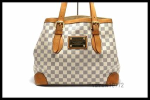 希少美中古■LOUIS VUITTON ダミエアズール ハムプステッドMM レザー ショルダーバッグ ルイヴィトン■0404hr20214