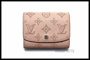 近年モデル希少美中古■LOUIS VUITTON マヒナ ポルトフォイユイリスコンパクト レザー 2つ折り財布 ルイヴィトン■0411sd34812