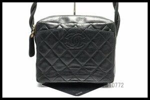 希少美中古■CHANEL 4番台 マトラッセ レザー ショルダーバッグ シャネル■0411dk1606176