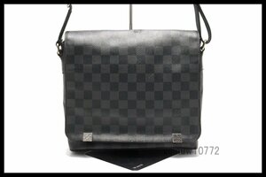 近年モデル希少美中古■LOUIS VUITTON ダミエグラフィット ディストリクトPM レザー ショルダーバッグ ルイヴィトン■0411kd0863030