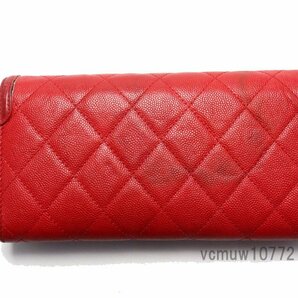 近年モデル希少美中古■CHANEL 25番台 CCフィリグリー レザー 2つ折り長財布 シャネル■0418nf3080-7Mの画像2