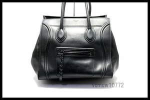 希少美中古■CELINE ラゲージ ファントムショッパー レザー トートバッグ セリーヌ■0418un1447947