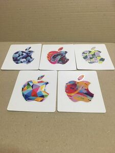 [ free shipping ] prompt decision Apple Apple sticker seal 5 kind 5 pieces set 