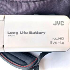 【美品FullHD】 JVC ビデオカメラ Everio R 長時間内蔵バッテリー 内蔵メモリー32GB パールホワイト GZ-F200-W箱無 【中古送料無料】の画像4