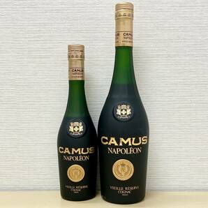 【未開栓】2本セット CAMUS NAPOLEON VIEILLE RESERVE COGNAC 40% 350ml 700ml 古酒 カミュ ナポレオン ブランデー コニャック 保管品の画像1