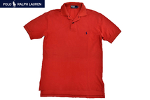 S-6323★送料無料★美品★Polo by Ralph Lauren ポロ ラルフローレン★レッド 鹿の子 半袖ポロシャツ M_画像1