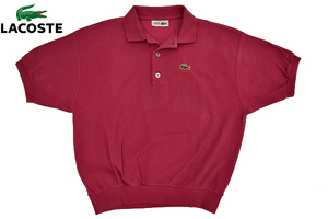 S-6396★送料無料★CHEMISE LACOSTE シュミーズ ラコステ★1990年代ヴィンテージ 日本製 ピンク 天竺生地 半袖ポロシャツ 40