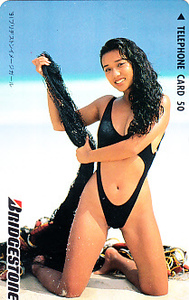 4-i/h BRIDGESTONE* image girl _02* telephone card 