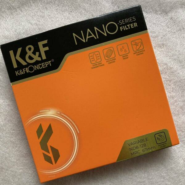磁気可変 67mm ND8-ND128（3-7ストップ）レンズフィルター K&F CONCEPT KF01.1978 NANO-X MAGNETIC MRC 67mm VARIABLE 