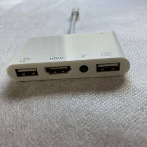 iPhone HDMI 変換デジタル Adapter Lightning to OTG Audio Digital AVアダプタ iPad 簡単接続 1080P コンパクト ホワイト 5in1の画像7
