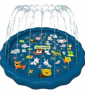 ビニールプール 子供 子供用スプリンクラープール スプラッシュパッドと知育ミニプール 赤ちゃんと幼児向けの屋外用プール 152cm 円形