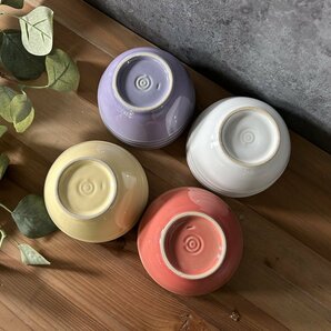 ルクルーゼ LE CREUSET ライスボール 4個セット 茶碗 食器 ライスボウル スープボウル マルチボウル 汁椀 おしゃれ 1円■未使用 保管品■の画像6