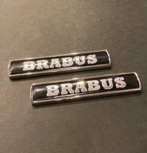 BRABUS ブラバス ステッカー 3D メタル エンブレム バッジ メルセデスベンツ フェンダー サイド ピラー ブラック 2個