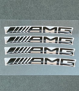 AMG リムステッカー 3Dシール メルセデスベンツ 新型 ホイールリム ホイールシール シルバー ブラック 73mm 4枚 GLB35 CLA C180 W169 W463