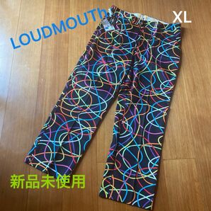 ラウドマウス マルチ LOUDMOUTH ゴルフウェア 黒 総柄 パンツ 新品未使用