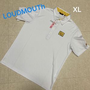 Loudmouth ポロシャツ ホワイト 半袖ポロシャツ ゴルフ トップス 週末限定SALE
