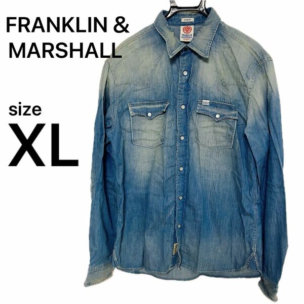 FRANKLIN＆MARSHALL フランクリンアンドマーシャル デニムシャツ メンズ シャツ XL