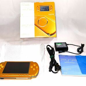 新古品 SONY PSP 3000 BY BRGHT YELLOW PlayStation Portable ソニー プレイステーションポータブル ブライト イエロー 動作確認済みの画像1