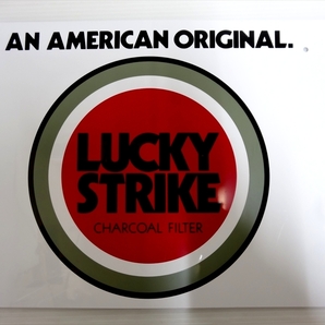 LUCKY STRIKE ラッキーストライク プラスティックプレート 吊り看板？ 販促グッズ 昭和レトロの画像6