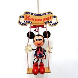 ミッキーマウス こけし ブランコ 木製 壁掛け ビンテージ ディズニーの画像1