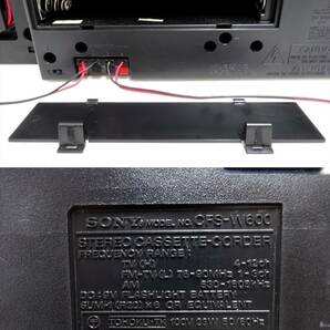 SONY ステレオ Wカセット ラジカセ CFS-W600 スピーカー着脱式 昭和レトロ ジャンクの画像9