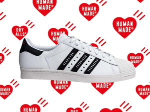 HUMAN MADE × SUPERSTAR 80S "WHITE BLACK" FY0728 （クラウドホワイト/コアブラック/オフホワイト）