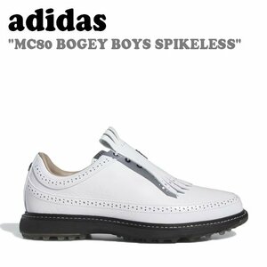 3.9万 美品 2023年製 ADIDAS GW2113 MC80 BOGEY BOYS ゴルフシューズ スニーカー ホワイト メンズ 26.5cm