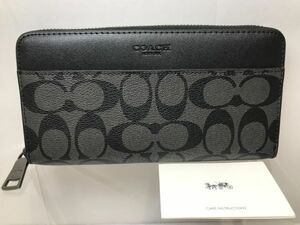 H40/COACH(コーチ)　ラウンドファスナー財布 シグネチャー　F58112