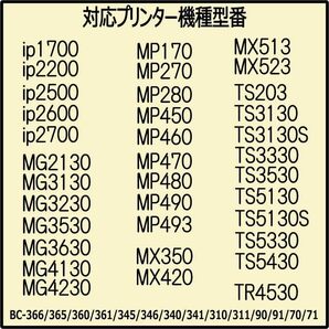 キャノン canon 用 詰め替えインク お試し セット （ BC-365 BC-366 BC-360 BC-361 BC-345の画像4