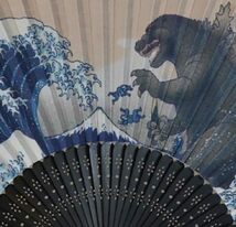 GODZILLA(ゴジラ)扇子 富嶽三十六景 大怪獣ノ図　扇子_画像3