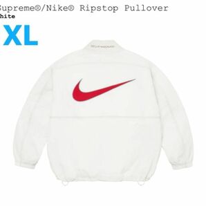 Supreme Nike Ripstop Pullover White XL XLarge ナイキ ナイロンジャケット ブルゾン