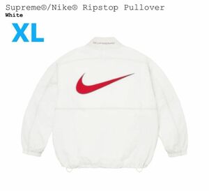 Supreme Nike Ripstop Pullover White XL XLarge ナイキ ナイロンジャケット ブルゾン