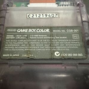 GAME BOY COLOR ゲームボーイカラー 任天堂 Nintendo GBC クリア CGB-001 スケルトン 通電確認済みの画像5