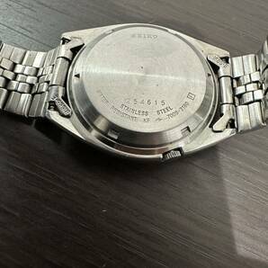 SEIKO セイコー セイコー5 デイデイト 自動巻き メンズ 腕時計 稼働 可動 7009-3180 AUTOMATIC 文字盤パーツ取れ ロゴなしの画像4