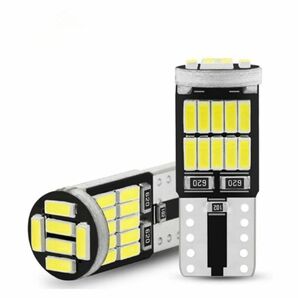 T10 LED ウェッジ バルブ ホワイト 6000K CANBUS キャンセラー ポジションランプ ナンバー灯 ルームランプ トランク灯 20個セット N519の画像6