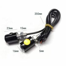 12V LED ミニ ウインカー 超小型 オートバイ 極小 アンバー 防水 スモール バイク 原付 ライト 高輝度 汎用 4個セット N527_画像7