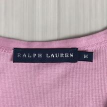 RALPH LAUREN ラルフローレン タンクトップ M ピンク 刺繍ポニー ワンポイントロゴ_画像5