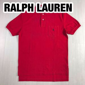 RALPH LAUREN ラルフローレン 半袖ポロシャツ S レッド 刺繍ポニー